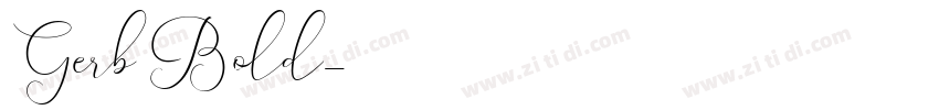 Gerb Bold字体转换